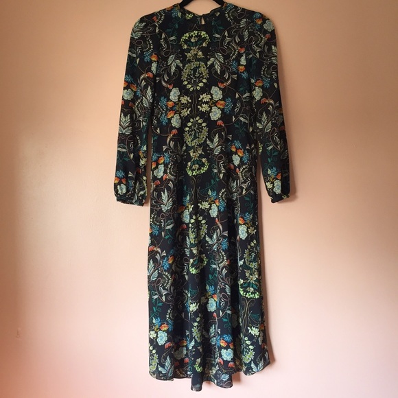 Zara Floral Midi Dress - Picture 2 of 4